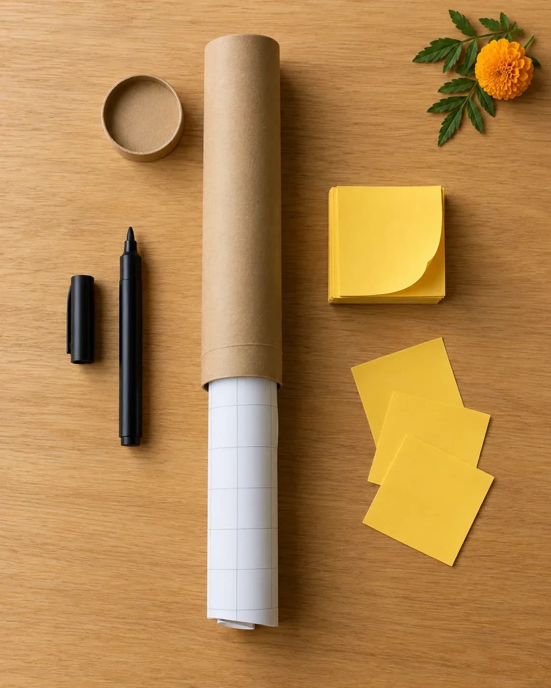 The marker and sticky notes that come with every calendar