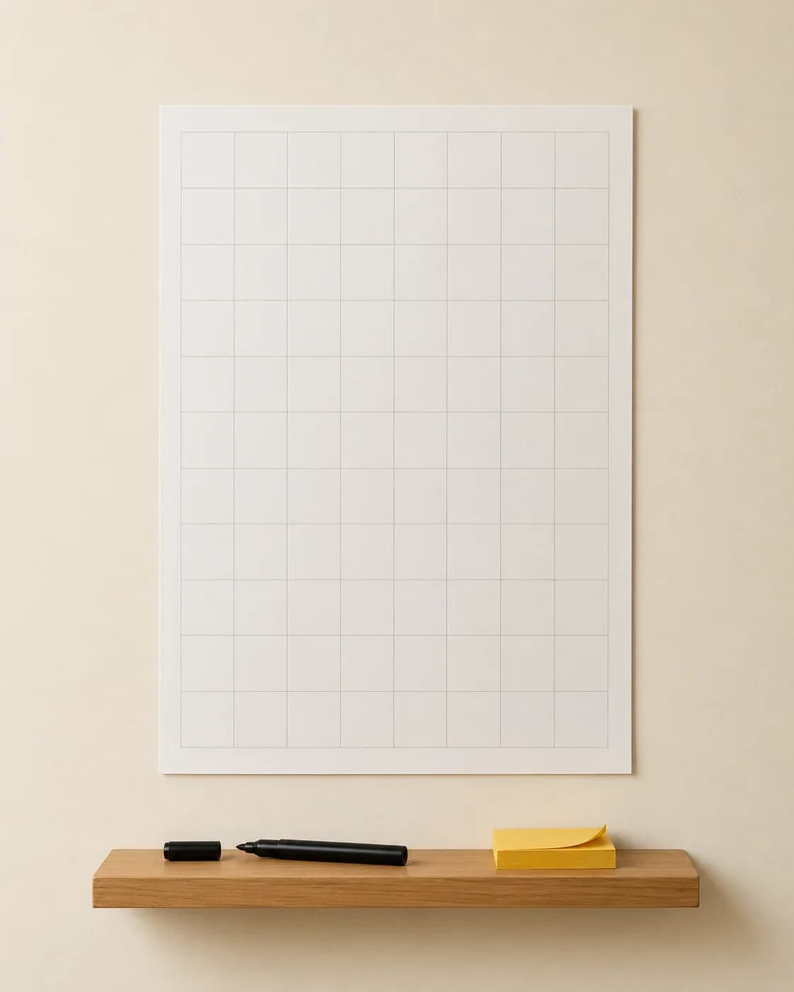 Mini 2027 wall calendar hanging on a clean white wall
